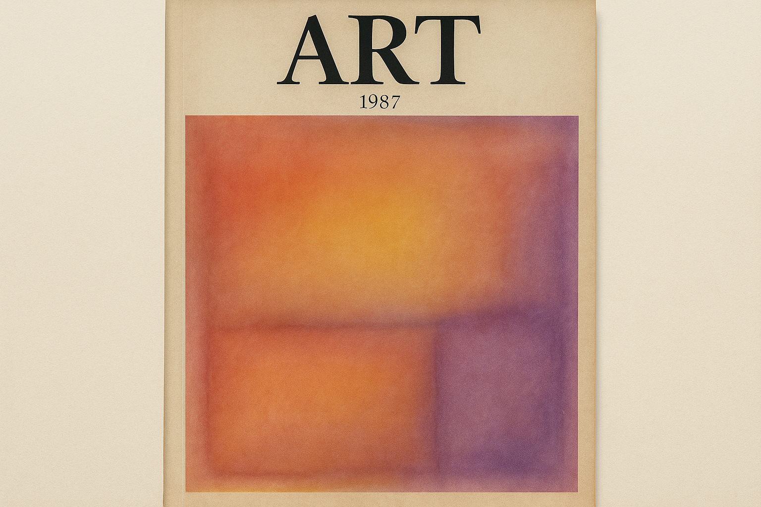 Gotthard Graubner Farbfeld-Abstraktion im Stil der 1980er Kunstzeitschrift